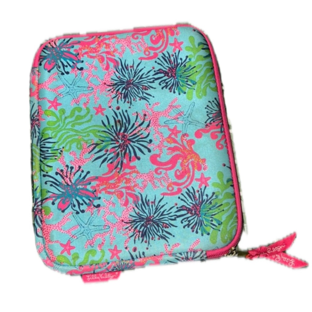 Lilly Pulitzer Pink and Blue Floral Tablet Sleeve